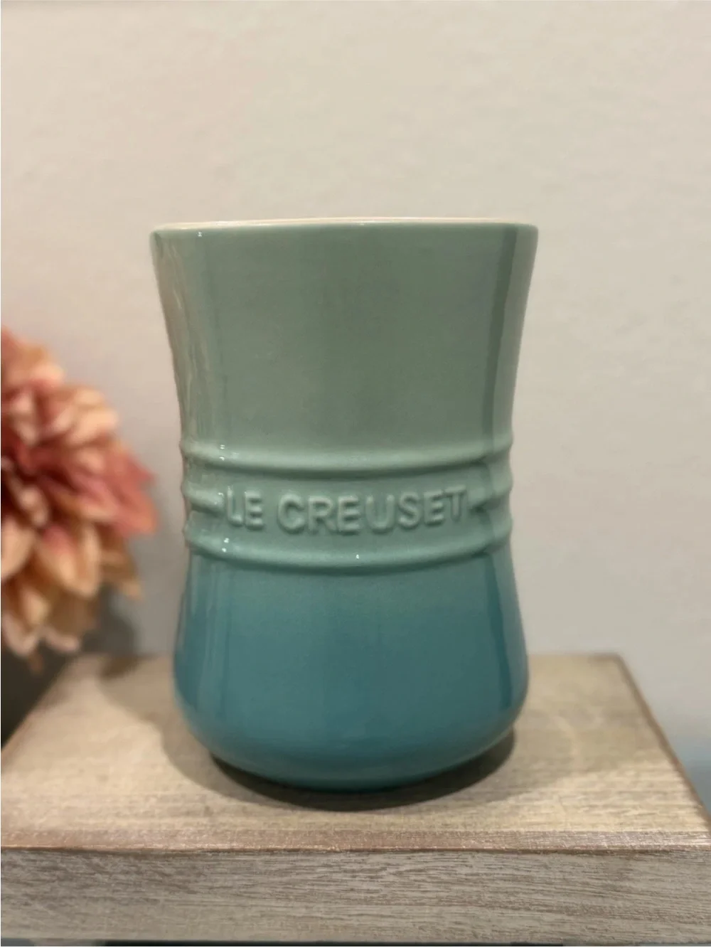 Le Creuset Stoneware 1.1L Utensil Crock Cool Mint NWT